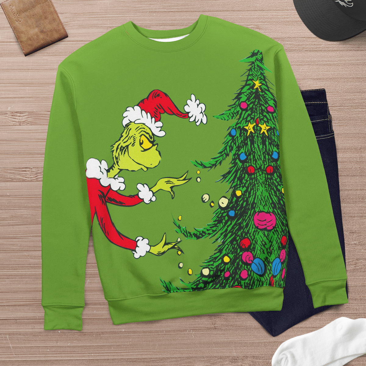 Stole Christmas Green Sweatshirt