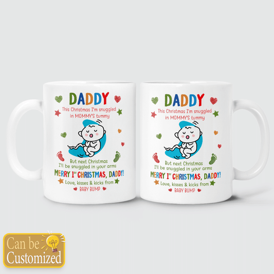 Personalized Merry 1st Christmas Daddy Mug