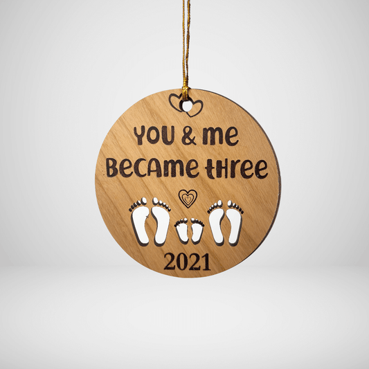 You & Me Became Three 2021 Ornament