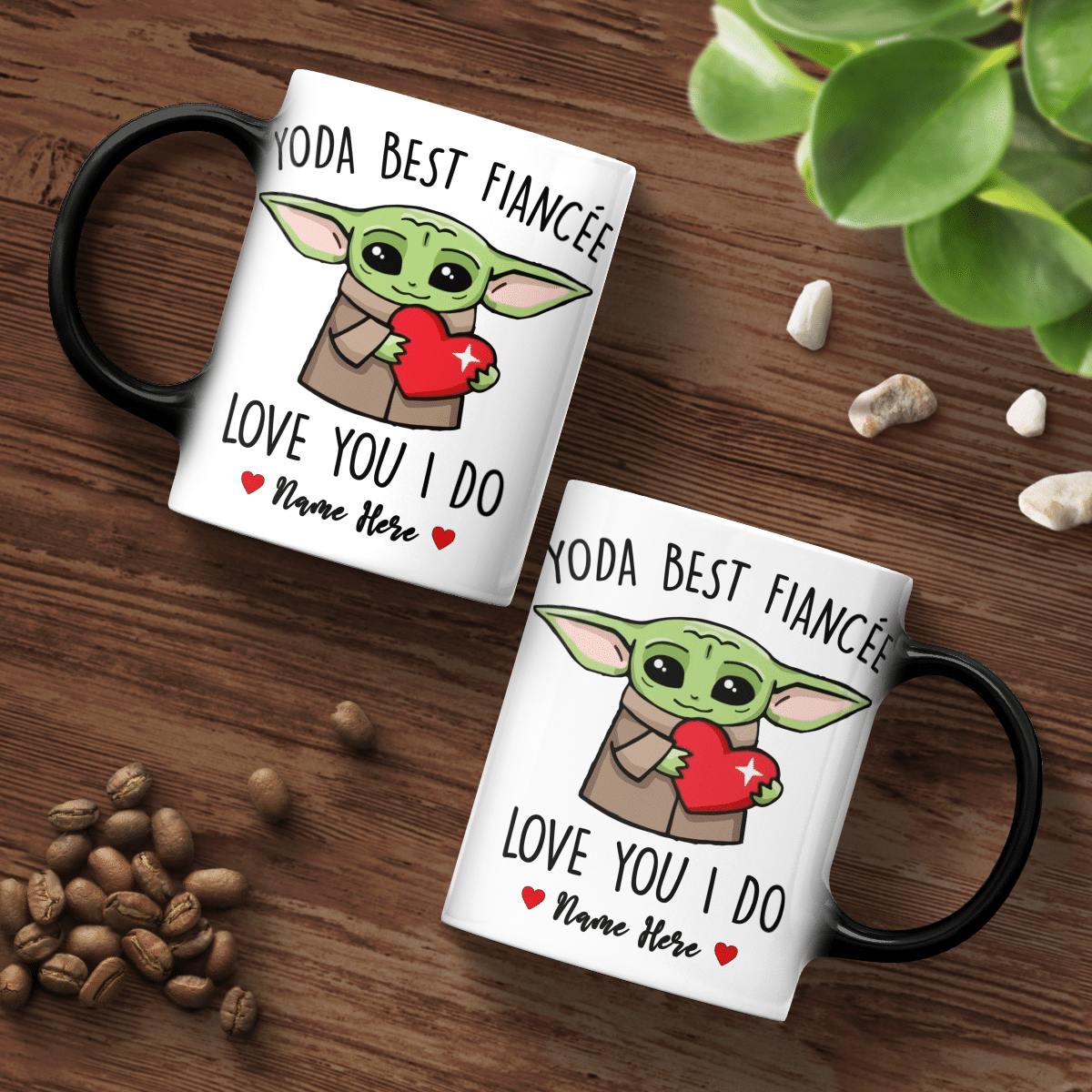 Personalized Best Fiancée Love You I Do Christmas Mug