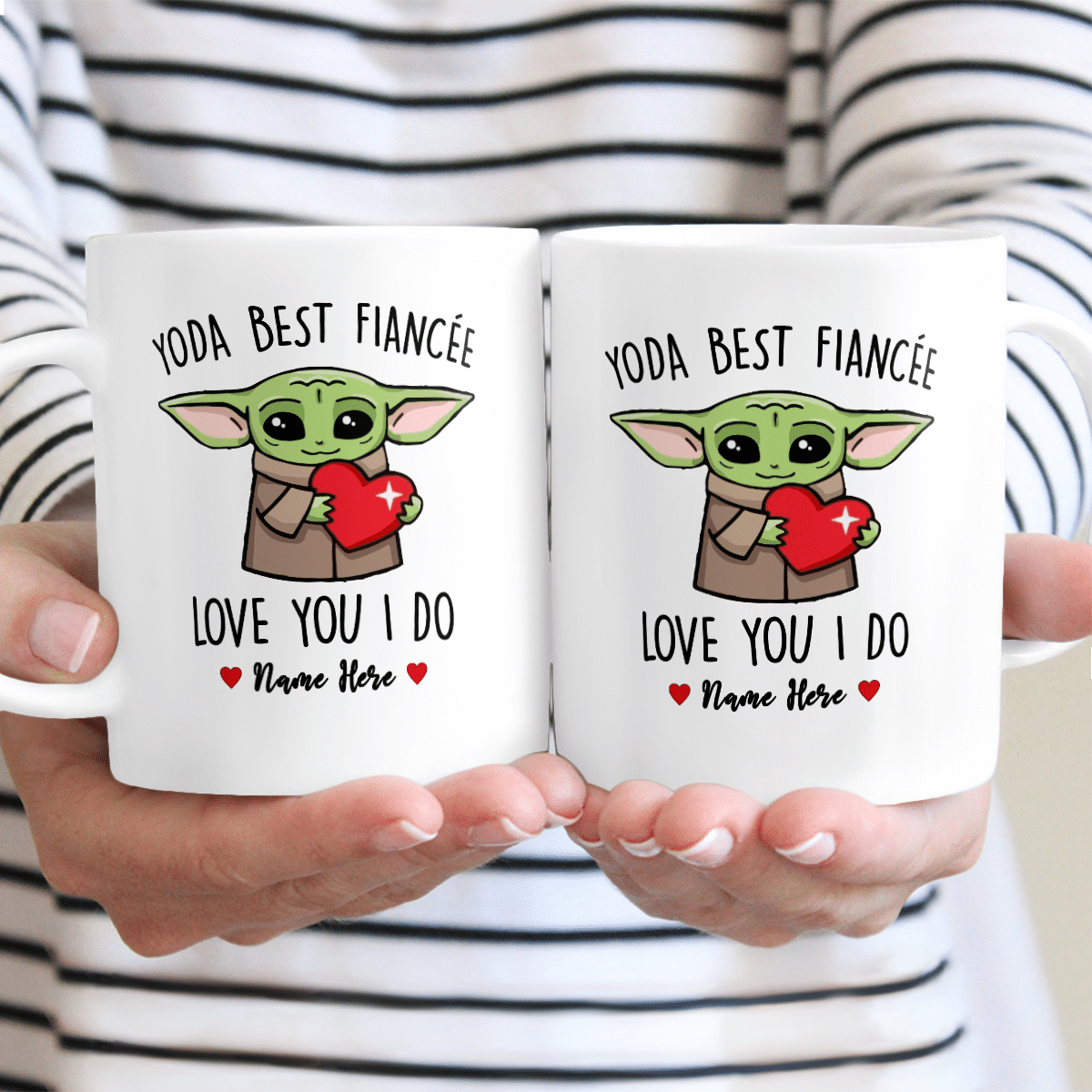 Personalized Best Fiancée Love You I Do Christmas Mug