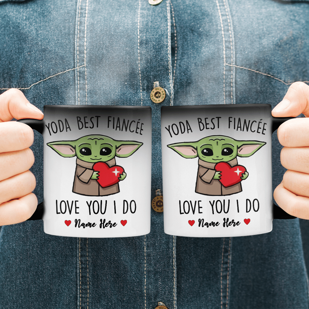 Personalized Best Fiancée Love You I Do Christmas Mug