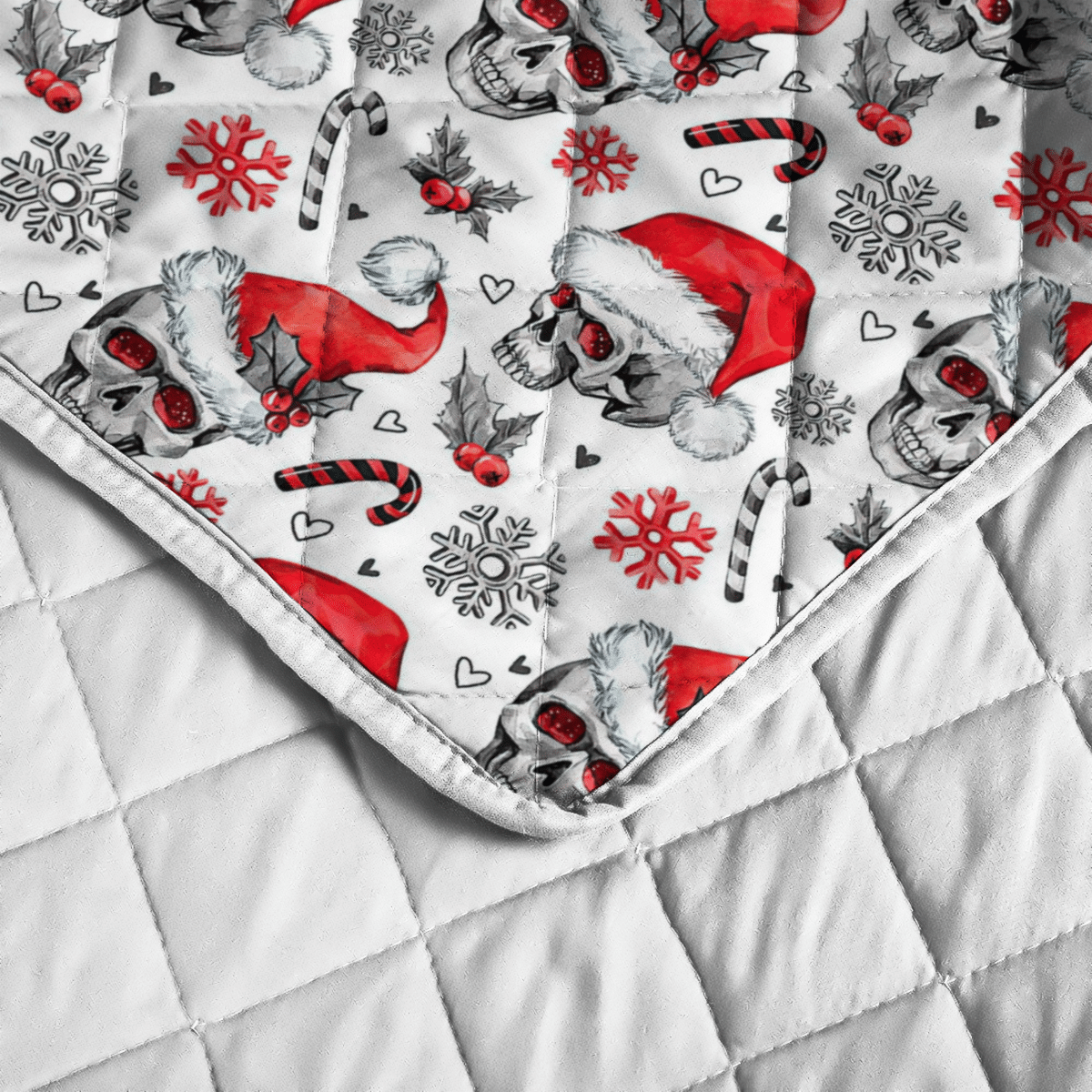 Skull Christmas Quilt - Bedding Set