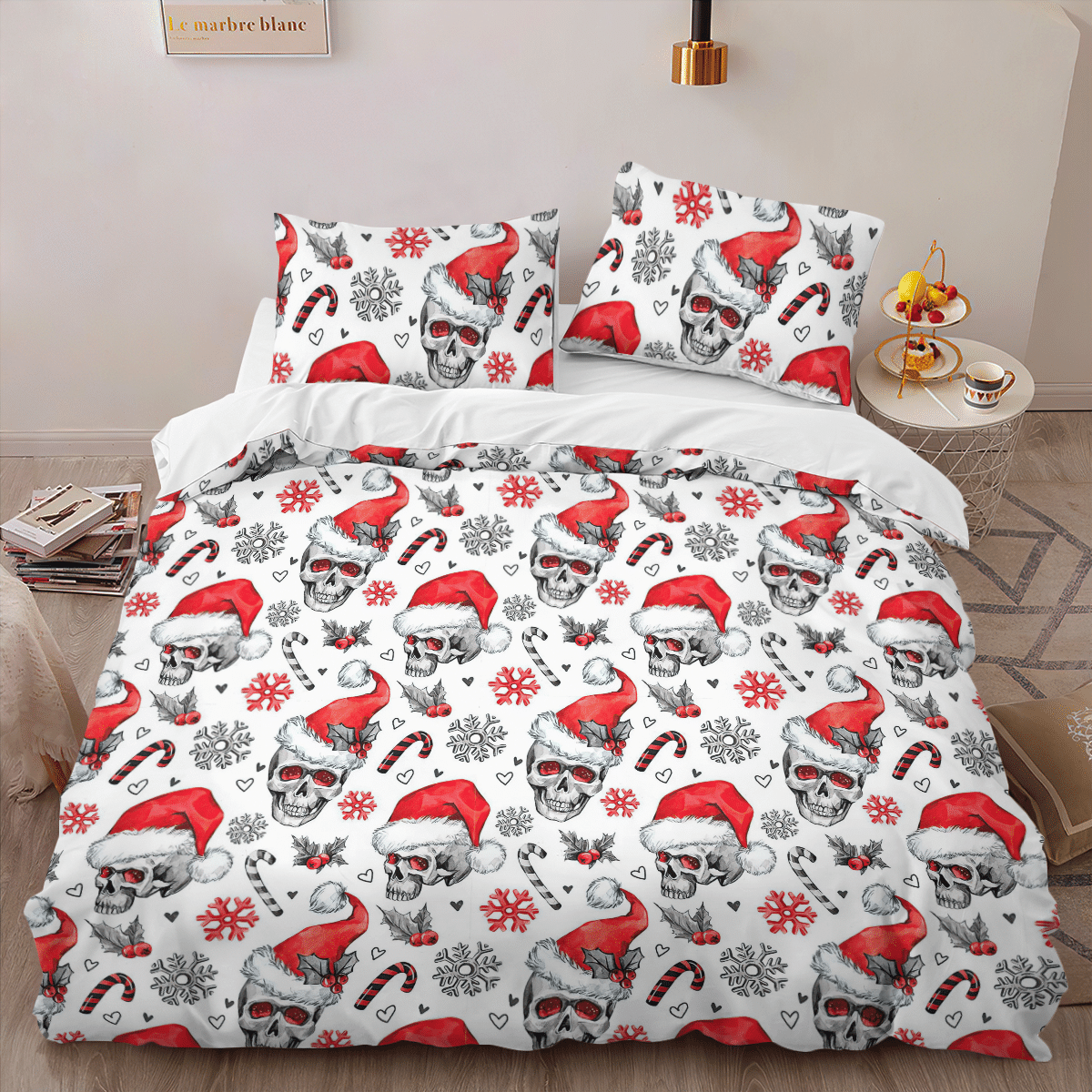 Skull Christmas Quilt - Bedding Set