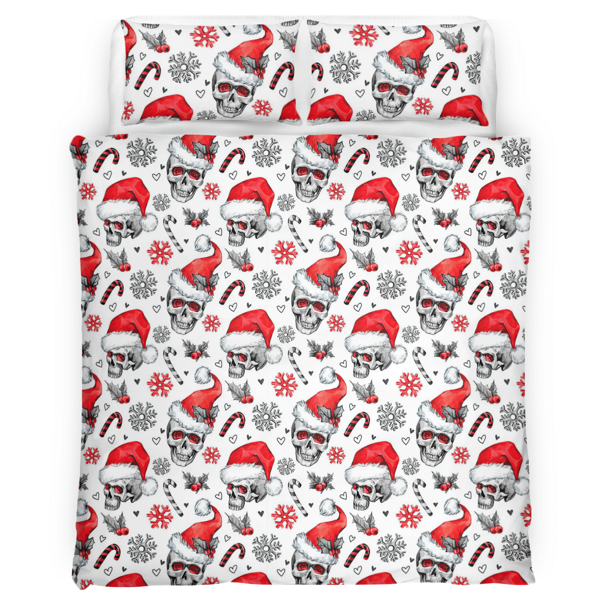 Skull Christmas Quilt - Bedding Set