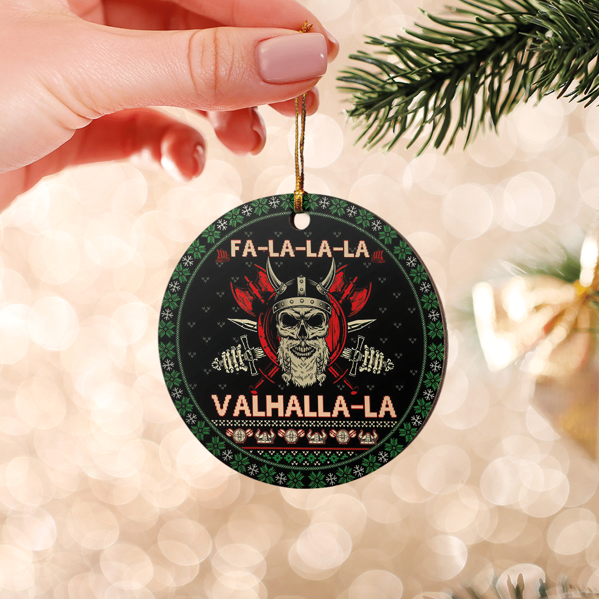Fa-La-La-La Valhalla-La Vikings Christmas Ornament