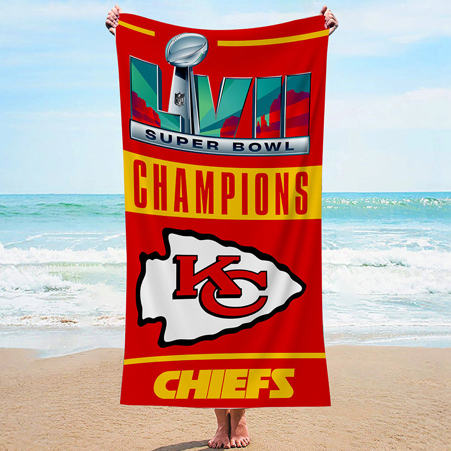 Kansas City Chiefs WinCraft Super Bowl LVII Champions Beach Towel