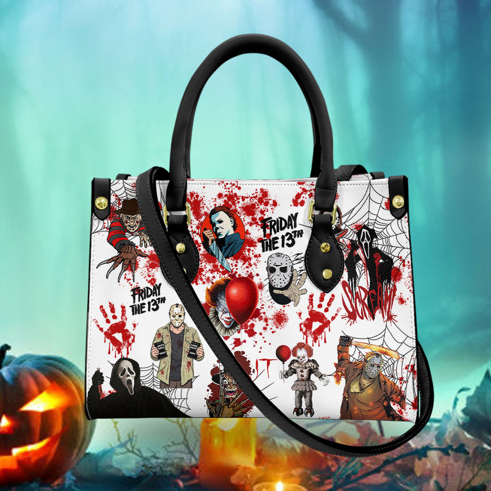 Horror Characters Leather Handbag Women's Tote Bag